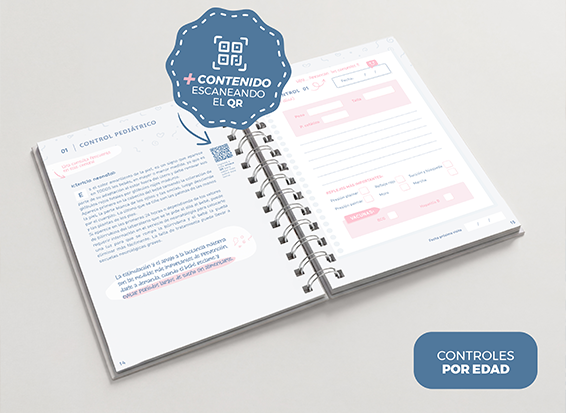 Hojas internas de controles por edad del cuaderno pediatrico